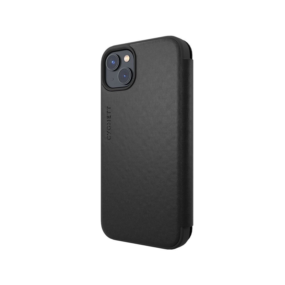 Cygnett MagWallet Folio Leather Wallet Phone Case for iPhone 14 Plus - Black