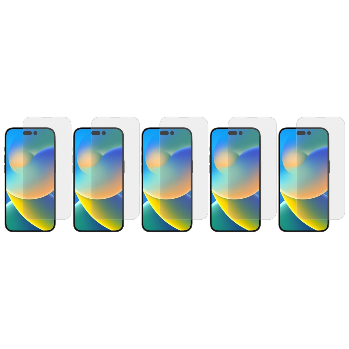 5x Cygnett OpticShield Tempered Glass Screen Protector for iPhone 14 Pro Bulk Pack - Clear