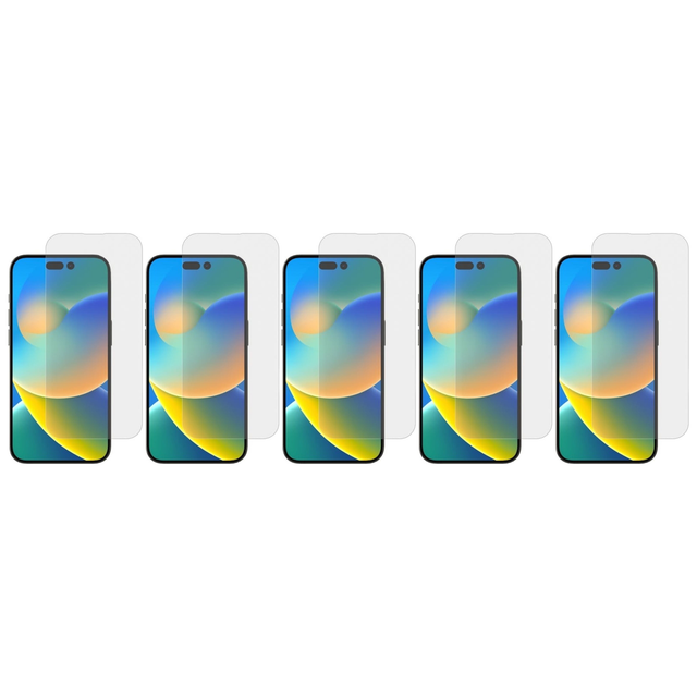 5x Cygnett OpticShield Tempered Glass Screen Protector for iPhone 14 Pro Bulk Pack - Clear