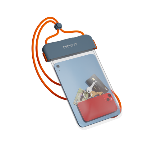 Cygnett AquaGuard Waterproof 11-inch Tablet/Phone Pouch Universal Travel Holder
