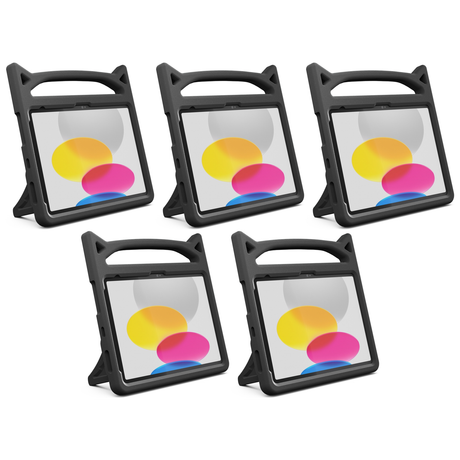 5x Cygnett Let's Go Benjamin Bat for iPad 10th Generation Kids Case Bulk Pack - Black