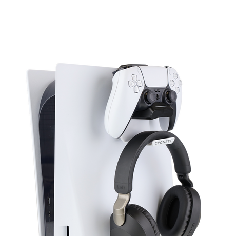 Cygnett Charge & Play for Playstation PS5 Dual Sense Controller Charging Dock + Headset Hook