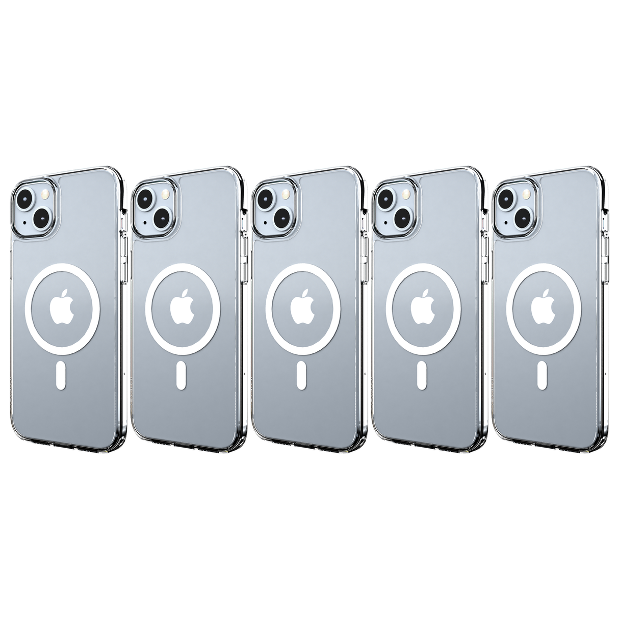 5x Cygnett AeroMag MagSafe Mobile Phone Case For Apple iPhone 15 Plus in Clear (Bulk Pack)