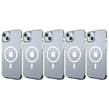 5x Cygnett AeroMag MagSafe Mobile Phone Case For Apple iPhone 15 Plus in Clear (Bulk Pack)