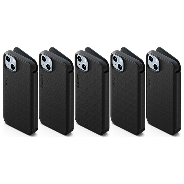 5x Cygnett MagWallet Magnetic Phone Case for iPhone 15 Plus Bulk Pack - Black (Card Slots)