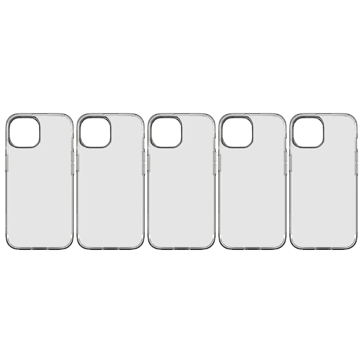5x Cygnett Eco Case for iPhone 15 Bulk Pack - Clear (Slim Recycled Anti-Bacterial Cover)