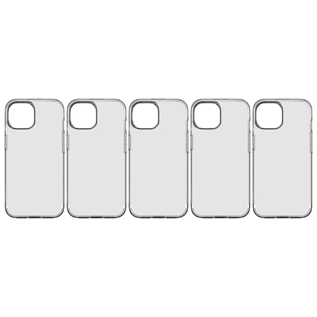 5x Cygnett Eco Case for iPhone 15 Bulk Pack - Clear (Slim Recycled Anti-Bacterial Cover)