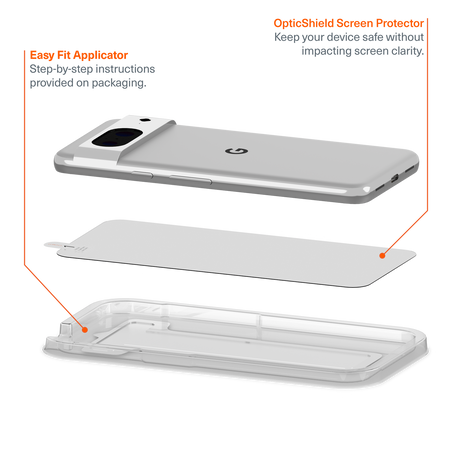 5x Cygnett OpticShield Tempered Glass Screen Protector for Google Pixel 8 (Bulk Pack)