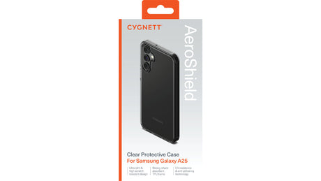 Cygnett AeroShield Case Samsung Galaxy A25 Slim Anti-Yellow TPU Shock Absorbent Cover in Clear