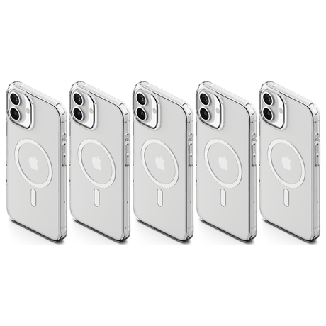 5x Cygnett AeroMag Mobile Phone Case for Apple iPhone 16 Plus in Clear (Bulk Pack)