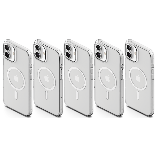 5x Cygnett AeroMag Mobile Phone Case for Apple iPhone 16 Plus in Clear (Bulk Pack)