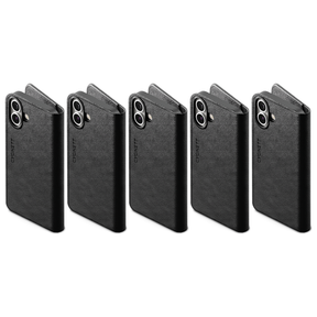 5x Cygnett UrbanWallet Wallet Flip Case for Apple iPhone 16 Plus in Black (Bulk Pack)