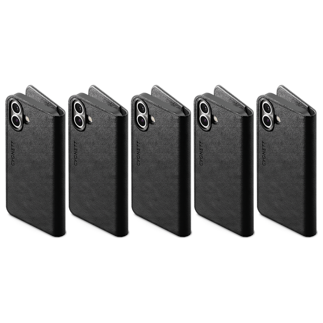 5x Cygnett UrbanWallet Wallet Flip Case for Apple iPhone 16 Plus in Black (Bulk Pack)