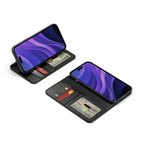 5x Cygnett UrbanWallet Wallet Flip Case for Apple iPhone 16 Plus in Black (Bulk Pack)