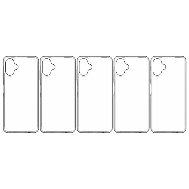 5x Cygnett AeroShield Case for Samsung Galaxy A06 Bulk Pack - Clear (Slim TPU Shock Absorbent)