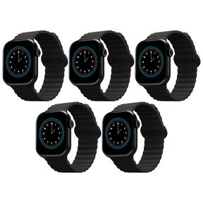 5x Cygnett Magnetic Band for Apple Watch 3/4/5/6/7/8/9/10/SE [38/40/41/42mm] Bulk Pack (Black)
