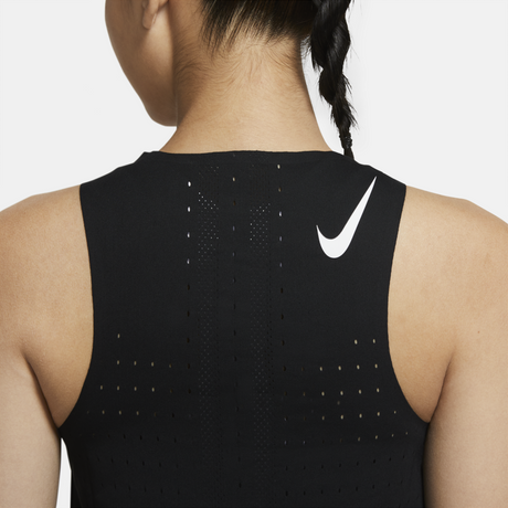 Nike AeroSwift Womens Running Singlet - Black (Run Jog Gym)