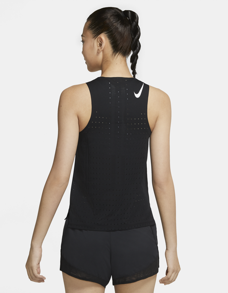 Nike AeroSwift Womens Running Singlet - Black (Run Jog Gym)