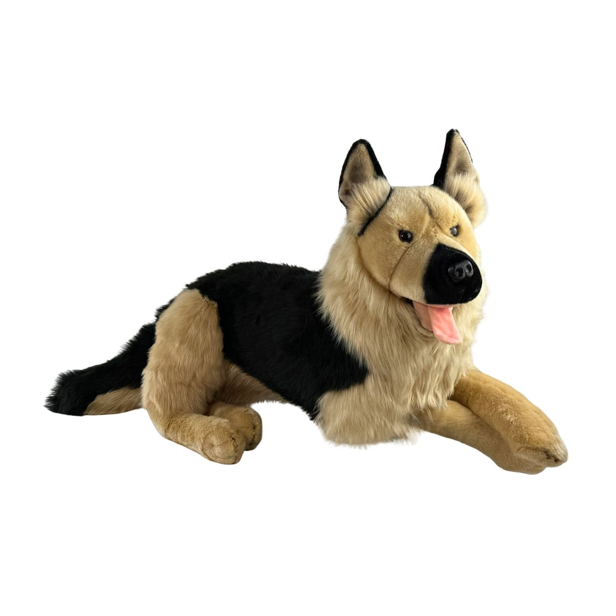 Bocchetta Caesar 64cm Lying German Shepherd Plush Toy (Realistic Stuffed Animal Dog Gift)