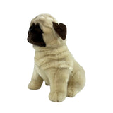Bocchetta Carlotta 28cm Sitting Pug Plush Toy (Realistic Stuffed Animal Dog Gift)