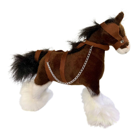 Bocchetta Clyde 20cm Clydesdale Horse Plush Toy (Realistic Stuffed Animal Farm Gift)