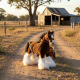 Bocchetta Clyde 20cm Clydesdale Horse Plush Toy (Realistic Stuffed Animal Farm Gift)