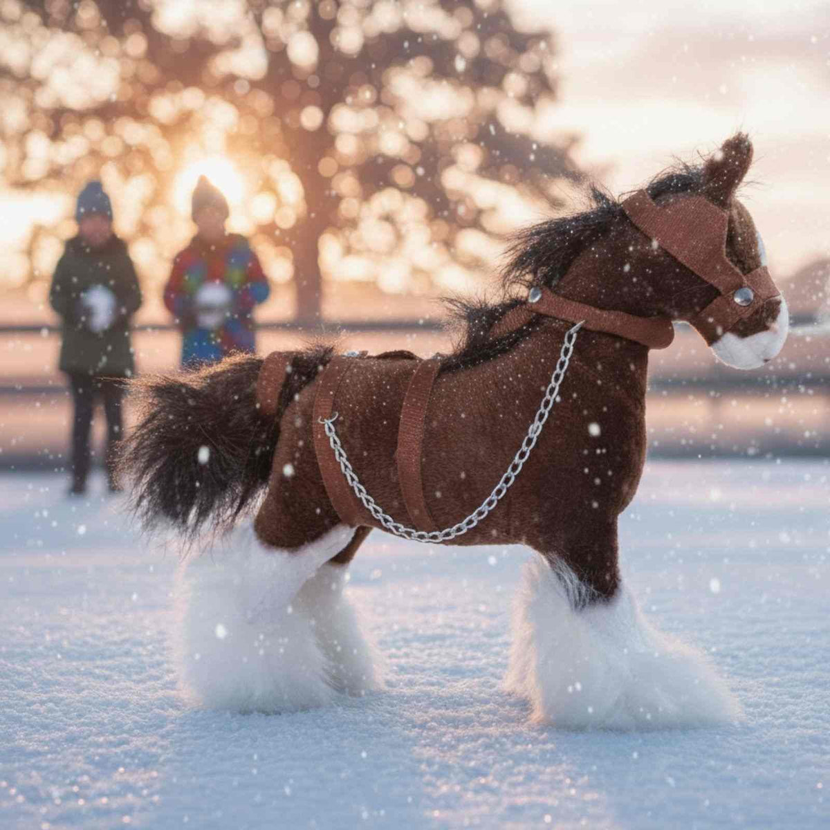 Bocchetta Clyde 20cm Clydesdale Horse Plush Toy (Realistic Stuffed Animal Farm Gift)