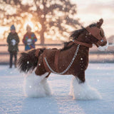 Bocchetta Clyde 20cm Clydesdale Horse Plush Toy (Realistic Stuffed Animal Farm Gift)