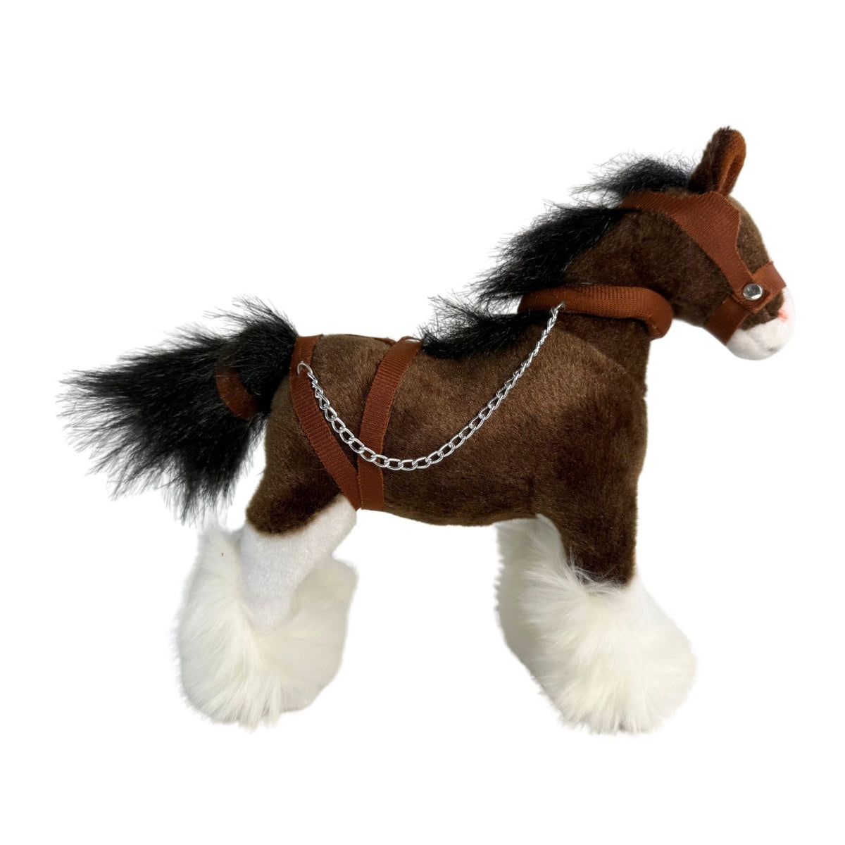 Bocchetta Clyde 20cm Clydesdale Horse Plush Toy (Realistic Stuffed Animal Farm Gift)