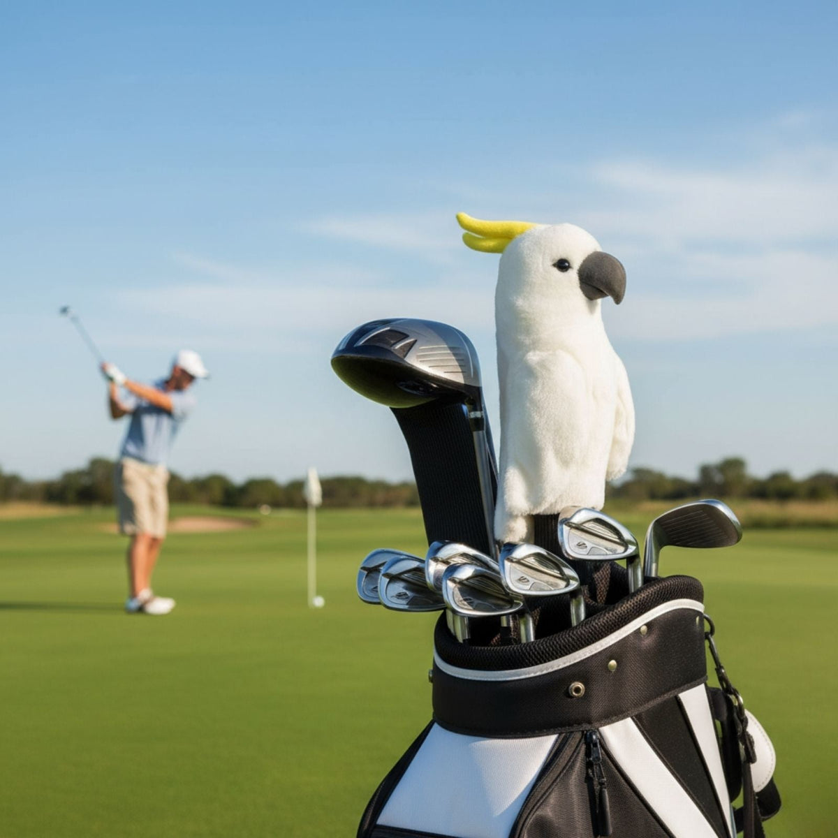 Bocchetta Cockatoo Plush Golf Club Head Cover (Novelty Animal Golfer Gift)