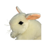 Bocchetta Cotton 25cm Standing Bunny Rabbit Plush Toy - White (Realistic Stuffed Animal Easter Gift)