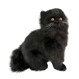 Bocchetta Crystal 34cm Sitting Black Cat Plush Toy (Realistic Stuffed Animal Cat Gift)