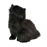 Bocchetta Crystal 34cm Sitting Black Cat Plush Toy (Realistic Stuffed Animal Cat Gift)