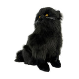 Bocchetta Crystal 34cm Sitting Black Cat Plush Toy (Realistic Stuffed Animal Cat Gift)