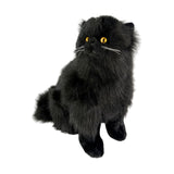 Bocchetta Crystal 34cm Sitting Black Cat Plush Toy (Realistic Stuffed Animal Cat Gift)