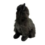 Bocchetta Crystal 34cm Sitting Black Cat Plush Toy (Realistic Stuffed Animal Cat Gift)