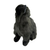 Bocchetta Crystal 34cm Sitting Black Cat Plush Toy (Realistic Stuffed Animal Cat Gift)