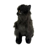 Bocchetta Crystal 34cm Sitting Black Cat Plush Toy (Realistic Stuffed Animal Cat Gift)