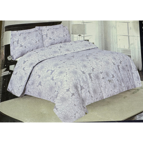 King Luxury 100% Cotton Flannelette Quilt Cover & 2 Pillow Case Combo Duvet Set - Floral