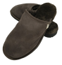 Mens Australian Merino Wool Sheepskin Slippers - Chocolate Brown (100% Slip-On Scuffs for Winter)