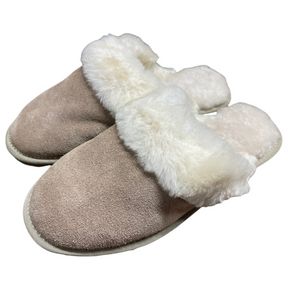 Womens Merino Wool Sheepskin Slippers - Sand (Australian Slip-On Scuffs)