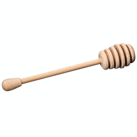Academy European Beechwood Wooden Honey Dipper Drizzler Dip Stick
