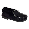 100% Australian Merino Sheepskin Black Moccasins (Casual Winter UGG Slippers)