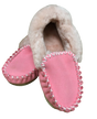 100% Australian Merino Sheepskin Moccasins Slippers Winter Casual Genuine Slip On UGG - Hot Pink