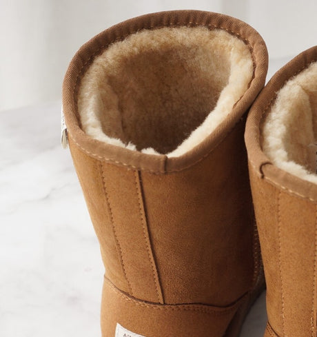 100% Australian Sheepskin UGG 3/4 Boots Moccasins Slippers Shoes Classic - Chestnut