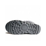 Womens 100% Australian Sheepskin Merino Wool Platform Closed Slippers - Grey