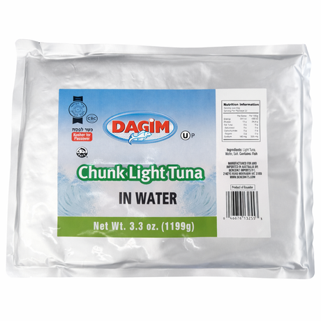 1.2kg DAGIM Chunk Light Kosher Tuna in Water Bulk (1 Pouch)