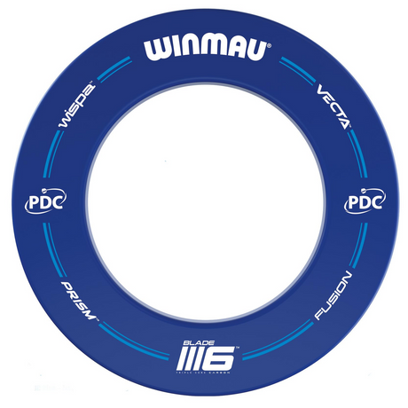 Winmau PDS Set Blade 6 Dart Board + Blue Dartboard Surround + Darts + Oche line