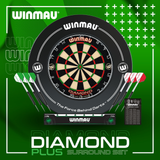 Winmau Diamond Plus All In One Dart Board Set + Surround + Darts + Oche Line