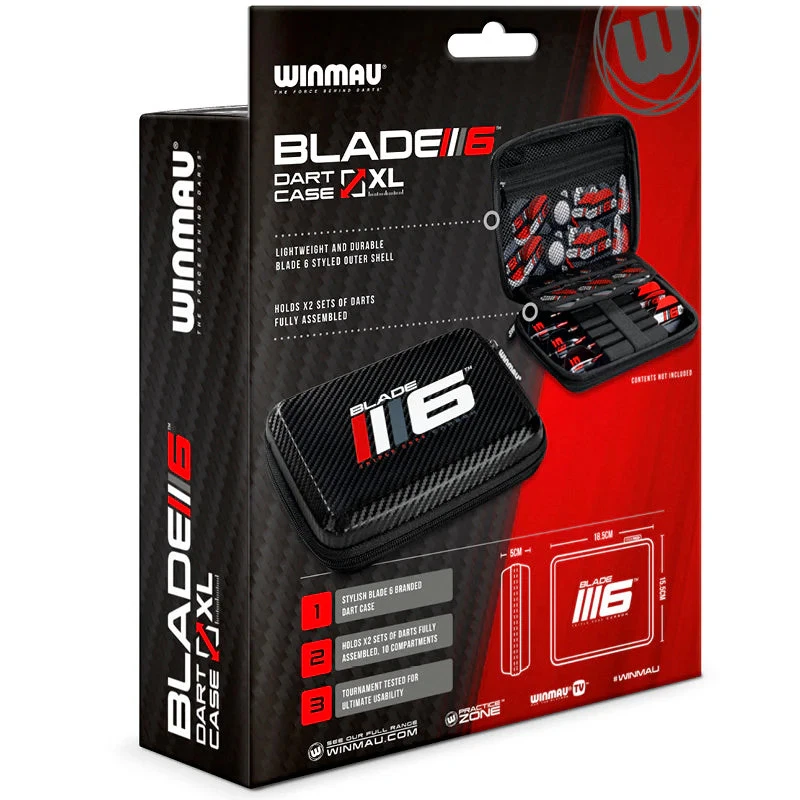Winmau Blade 6 XL Darts Case Holds 6 Assembled Darts Dart Wallet